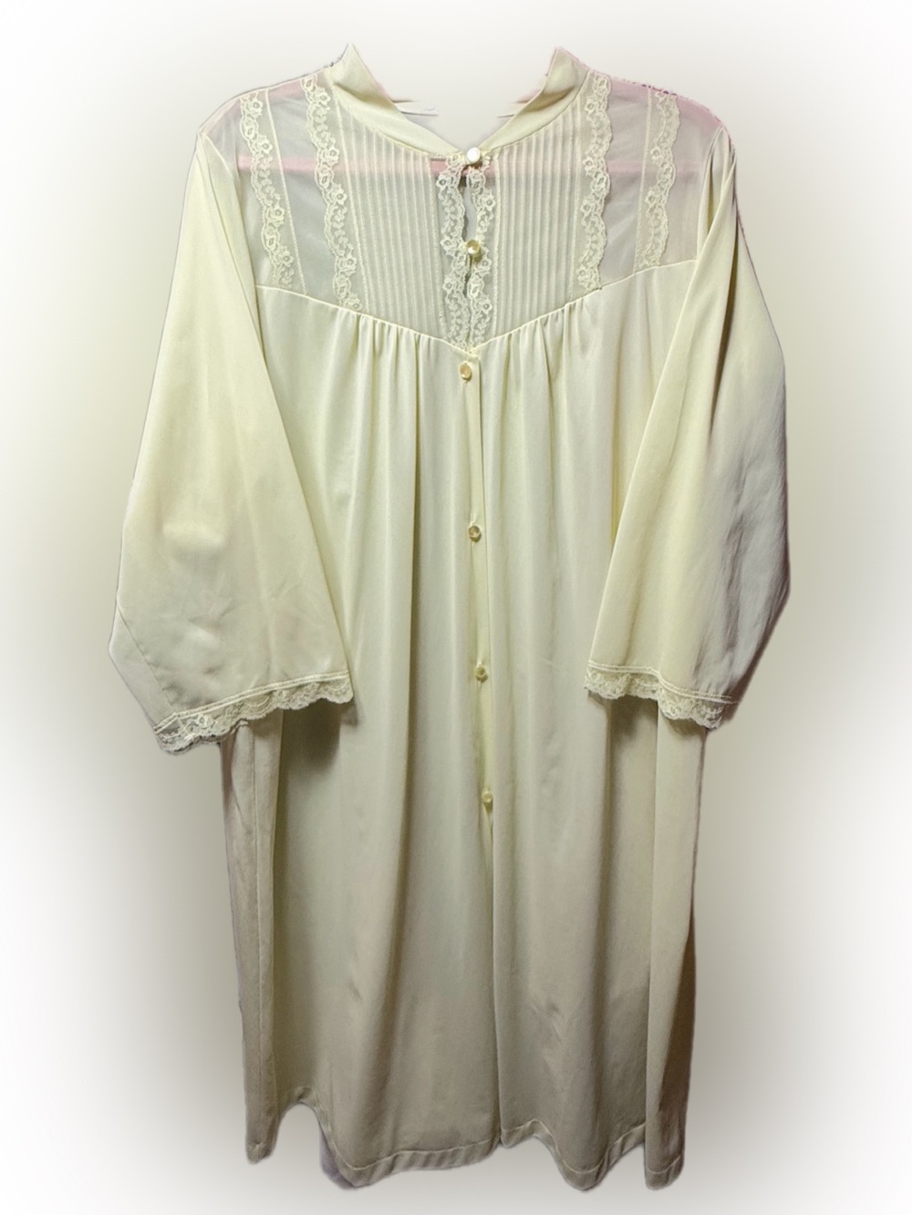 Vintage Yellow Housecoat, Nightgown 1960-70s